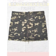 PLUS SIZE SKIRT [ ARMY JEANS SKIRT PANTS] #FRJ01  #大码迷彩布料半身裙