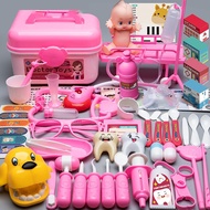Doctor Set Toys for Kids Nurse Stethoscope Littmann Pretend Play Dentist Kit Medical Box Baju Doctor