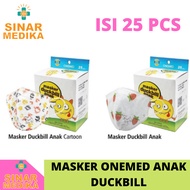 MASKER ONEMED DUCKBILL ANAK . DUCKBILL KIDS 1 BOX ISI 25 PCS