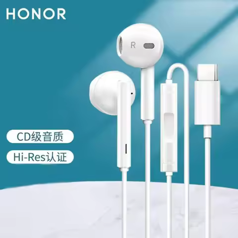 Honor Magic V/V2/VS2/6/5/4 Pro USB Type C Earphone AM33 In-Ear Wired Headphone With Mic Sport Headse