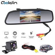 COOLDIN 4.3 inch Mirror Recorder HD 1080P Dash Cam 4K LCD Display Video Recorder Night Vision Wide Angle Car Mirror Video Recorder.