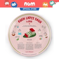 Nom Singapore Recipe Plate - Kueh Lapis Sagu