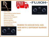 FUJIOH FH-GS5530 SVGL GAS HOB WITH 2 DIFFERENT BURNER SIZE / FREE EXPRESS DELIVERY