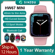 SINZOU HW67 Mini นาฬิกาผู้หญิง40มม.Call & Heart Rate จอภาพ & 13โหมดกีฬาที่ดีที่สุดคู่ฟิตเนส track pi