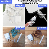 1 SET 25W IP Cable Protector IP Shell Protector 1 Set Cartoon Charger Cable Protector Cover Protecti