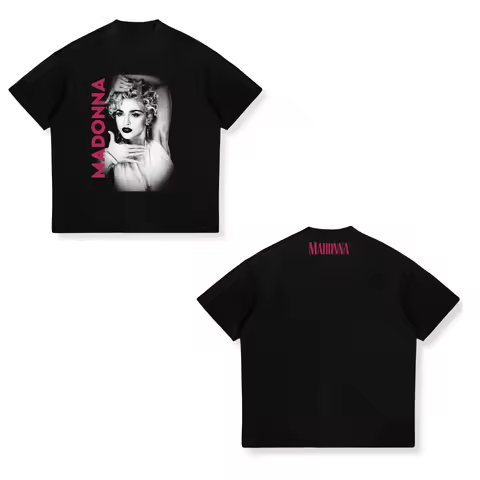 Madonna Vintage T-Shirt I Am Madonna Celebration Shirt T-Shirt Summer New Men's Women's Short Sleeve