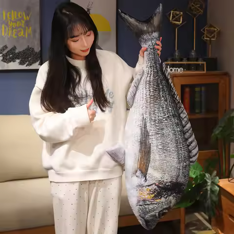 40-100cm Big Size Stuffed Soft Plush Piranha Pillow Toys Simulation Fish Esox Toys for Birthday Toys