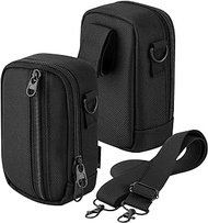 CaSZLUTION Travel Case for Canon PowerShot G7 X Mark II/ G7X Mark III Digital 4K Vlogging Camera, Portable Point and Shoot 4K Video Camera Storage Bag with Belt keeper and Shoulder Strap, Black
