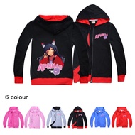 Kid Boys Girl Kuromi APHMAU Prints Long Sleeve Jacket Children Hoodie Outerwear Clothes