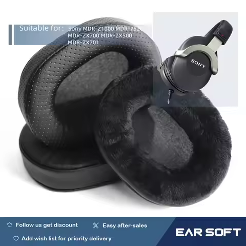 Earsoft Replacement Ear Pads Cushions for Sony MDR-Z1000 MDR-7520 MDR-ZX700 MDR-ZX500 MDR-ZX701 Head