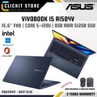 ASUS Vivobook 15 Laptop A1504V-ABQ168WS - 15.6" / Intel C5-120U / 16G RAM 512G SSD / OPI M/S / W11