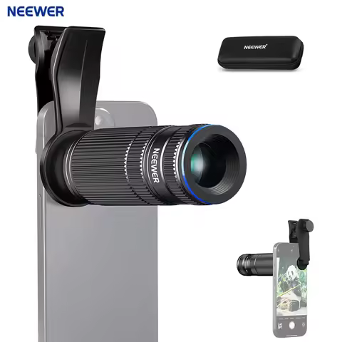 NEEWER LS-36 PRO HD Telephoto Lens for Phone Camera 7X Magnification Lens Attachment with 17mm Threa