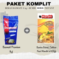 PAKET BERAS BASMATI PLUS BUMBU BUBUK ZAFFRONA NASI KEBULI / BIRYANI / KABSAH / MANDHI Paket Basmati 