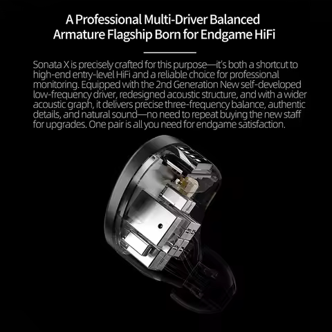 KZ Sonata X 28 Balanced Armature Drivers Upgraded Tunable In-Ear Wired Earphones HiFi Music Gaming E