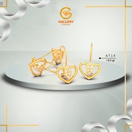 6K (300) and 8K Gold Earrings (375) Love Pendant ATK 14