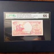 PMG Uang Kuno Pinisi 100 Rupiah 1992 UNC 66EPQ