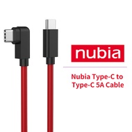 【คลังสินค้าพร้อม1M 】สำหรับ5A Nubia RedMagic ดั้งเดิม Type-C ถึง Type-C สายเคเบิลข้อมูลการชาร์จอย่างร