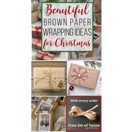 Quality Kraft Brown Paper Sheet 80gsm sold per sheet (36x24 and 36x48) FREE 2M TWINE for gift wrappi