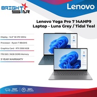 LENOVO YOGA PRO 7 14AHP9 Laptop Grey/Teal (14.5"/3K/IPS/120Hz/R7-8845HS/RTX 3050 6GB/1TB Gen4 SSD/16