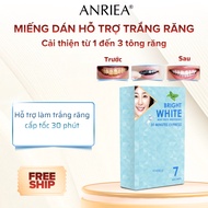 Box of 7 mint teeth whitening patches upgraded version ANRIEA - convenient right at home