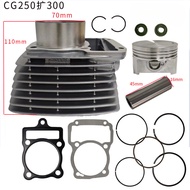 Silinder Enjin Motosikal CG250 Pengembangan 300 Sesuai untuk Set Omboh Silinder Zongshen CG250 CG300