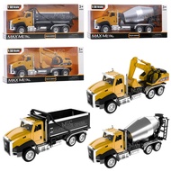 Diecast Miniature Heavy Truck Toy Molen Bego Backhoe Dump Truck Heavy Equipment Excavator Alloy Meta