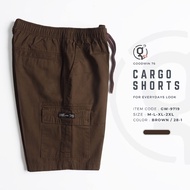 GOODWIN - 9719 CARGO SHORTS กางเกงขาสั้นผู้ชาย เอวยืด คาร์โก้ ผ้าคอตต้อน