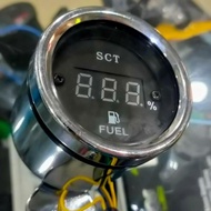 AMPERE INDIKATOR BENSIN LED DIGITAL MOTOR UNIVERSAL SCARLET BLACK - HOLIGANSTORE