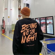 【M-8XL 】American English Printed Long Sleeved T-shirt for Men Fashion Trend Casual Loose Oversized L