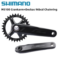 Shimano Deore M5100ข้อเหวี่ยง11สปีด10วินาทีจักรยานเสือภูเขาชุดข้อเหวี่ยงจักรยานแขนเฟืองรถจักรยาน96BC