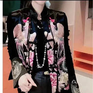 Áo Vest Nữ Phong Cách Trung Hoa Mới 2023 Áo Vest Cổ Đứng Thêu Cải Tiến Áo Vest Cài Nút Phong Cách Đư