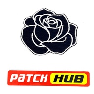 MAWAR BLACK ROSE PATCH BLACK ROSE EMBROIDERY