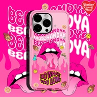 "BERCHANDYA" NEON SOFT PINK DESIGNATED PHONE CASE FOR IP 6 UNTIL 15 PRO MAX