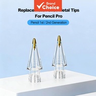 TOILEUM 2PCS Replacement Metal Nibs for Apple Pencil Pro, 1st & 2nd Generation, and USB-C  2PCS Peng