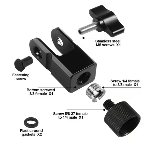 New Tech Microphone Adapter 3/8-Inch To 1/4-Inch For Hyperx Quadcast Microphone Stand And Boom Arm A