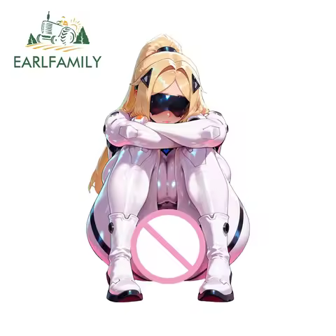 EARLFAMILY Futa Trigger Zenless Zone Zero Car Stickers Beautiful Fuel Tank Cap Rearview Mirror Decal