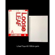 A5 LOOSE LEAF A5 BINDER PAPER 100 LINES CONTENTS BINDER NOTE 20 HOLES