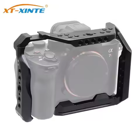 A74 Aluminum Alloy Camera Cage Rig for Sony A7M4/A7R4/A9II/A7S3/A1/A7R4A with Cold Shoe Mount 1/4-20
