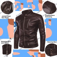 lilios baju jaket kulit lelaki patern terbaru utuss men leather jacket motosikal ritios rr297gh21