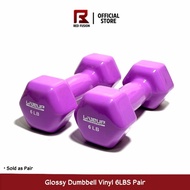 Glossy Dumbbell Vinyl 6lbs Pair