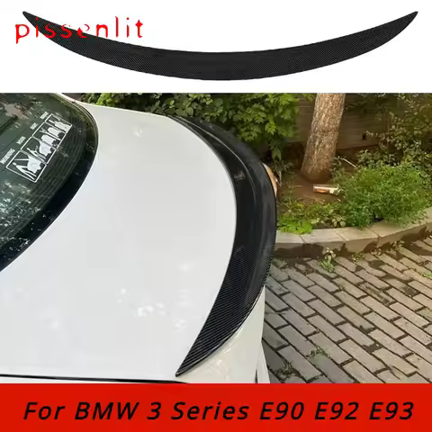 For BMW 3 Series E90 E92 E93 323i 325i 328i 320i MP Style Carbon Glossy Rear Trunk Lid Car Spoiler W