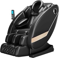 Full-Body Massage Chair Massaging Recliner Whole Body Airbag Wrap/Zero Gravity/LED Operation/HiFi Bluetooth Audio/Free Installation LEOWE (Color : Black)