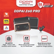 [NEW LAUNCH] DDPAI Z60 Pro 4K GPS 3 Channel Front & Rear Dashcam with 4G Connectivity