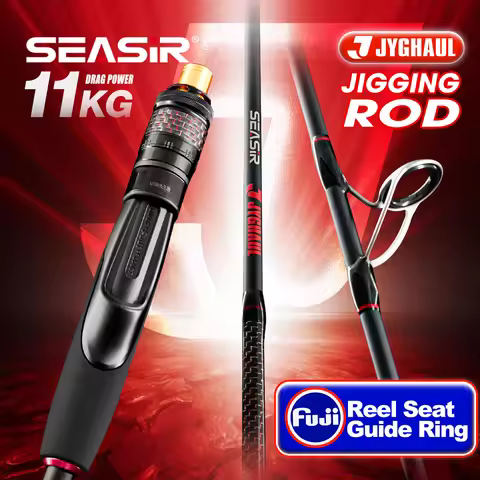 Seasir Jyghaul Slow Jigging Fishing Rod M/ML Drag Power 11KG FUJO Guide Rings FUJI Reel Seat 1.83M H