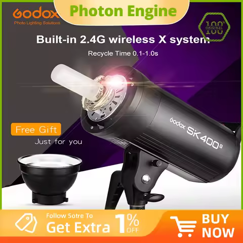 Godox Flash SK400II 400Ws SK300II 300Ws Professional Studio Flash Strobe Built-in 2.4G Wireless X Sy