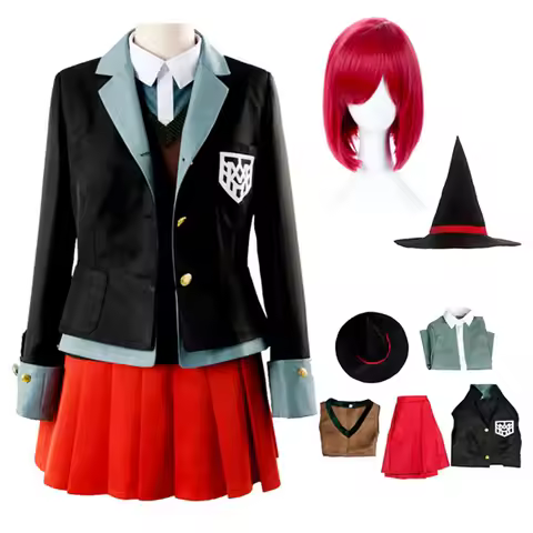 Anime Danganronpa Magician Yumeno Himiko Girl Uniform Cosplay Costume Halloween Carnival Student Uni