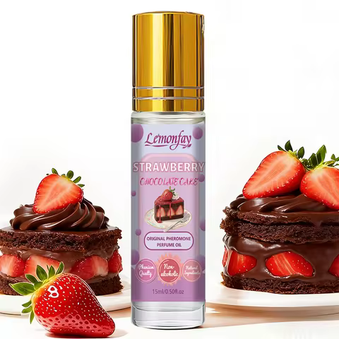 Lemonfay Strawberry Chocolate Cake Pheromone Perfume Oil | Non-Alcoholic Portable Roll-On | Long Las