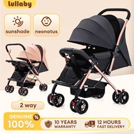 Stroller baby 2 Way Lightweight FoldableMax 60kg plate stroller 360° rotation trolley with Awning Ba