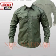 KEMEJA Jumbo shirt, tactical field shirt, outdoor Touring shirt, american drill material, size 3XL-9