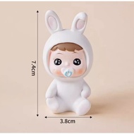 Newborn Bunny with Pacifier Display Figurine / Cake Topper
